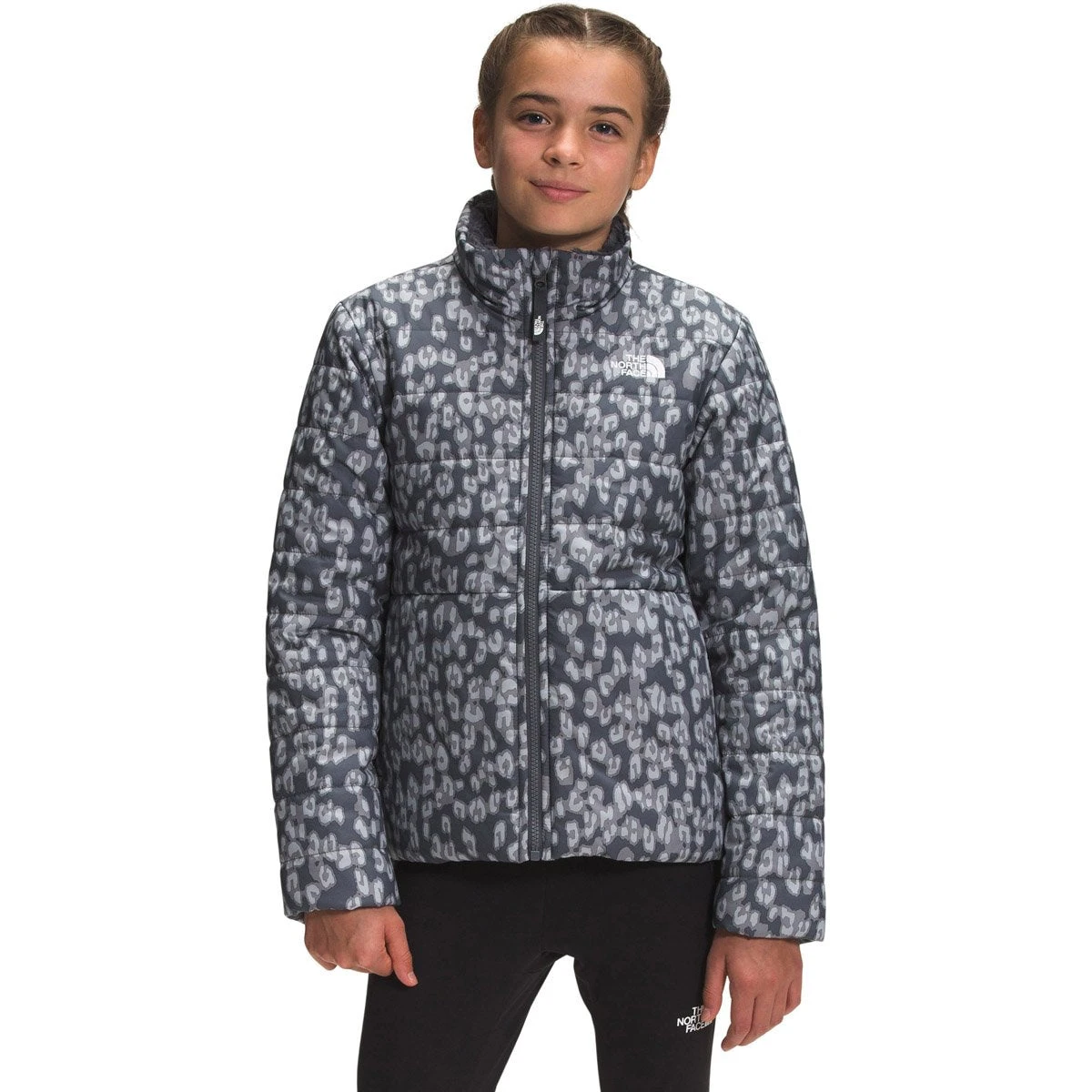 The North Face Girls' Printed Reversible Mossbud Swirl Jacket - Image 3